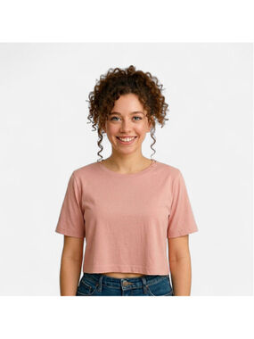 The Group Babaton Pink Cropped T-Shirt - Small